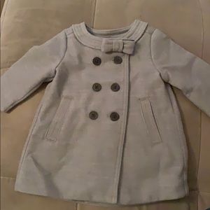 Adorable 0-3 month gray pea coat 😇